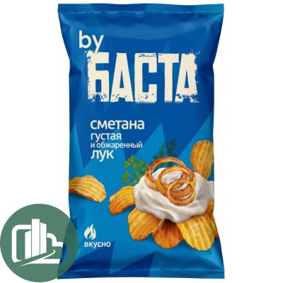 Чипсы БАСТА 120гр Сметана лук 1/10