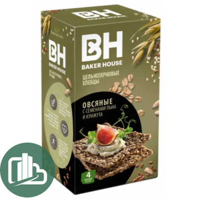 Хлебцы BAKER HOUSE Скандинавские Овсяные 180гр 1/8