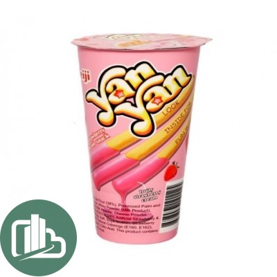 Печенье Meiji Yan Yan Strawberry 30г 1/10