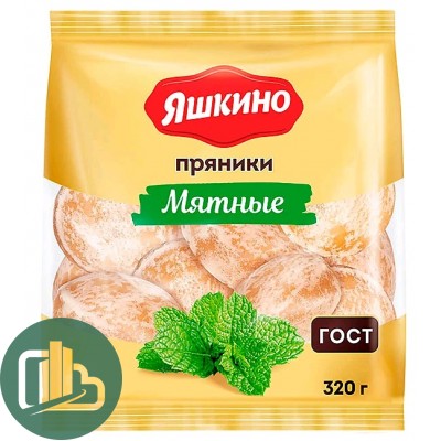 Яшкино Пряники Мятные 320гр 1/12