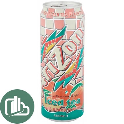 Напиток Arizona Iced Tea Peach Flavor ж/б 650мл 1/24