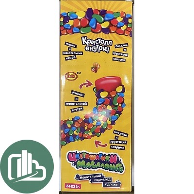 Жев/мар с драже Цветошарикти Мармелонги 21г 1/24 (12)
