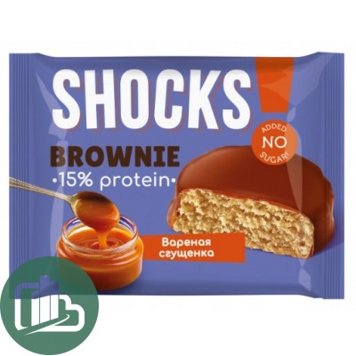 Брауни SHOCKS вар сгущенкой 50гр 1/9