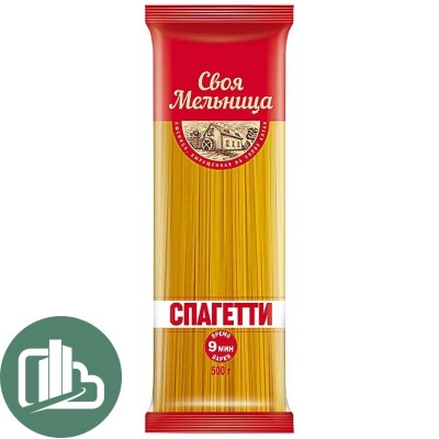 Своя мельница Макароны Спагетти 500гр 1/25