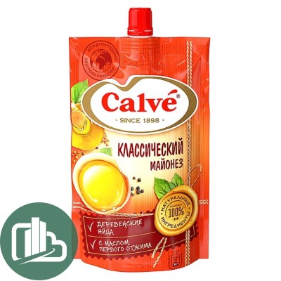 Майонез Calve классической 50%д/п 400гр 1/24
