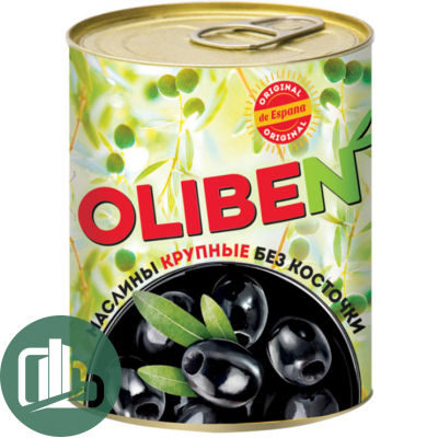 OLIBEN Оливки б/к 290мл ж/б крупные 1/12 МТ005