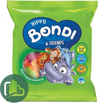 Мармелад Hippo Bondi & Friends 30гр 1/90 Яшкино