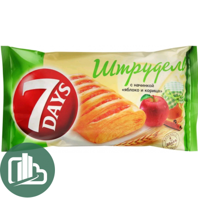 Штрудель Севен Дейс 7 day's 80гр Яблоко-корица 1/20 