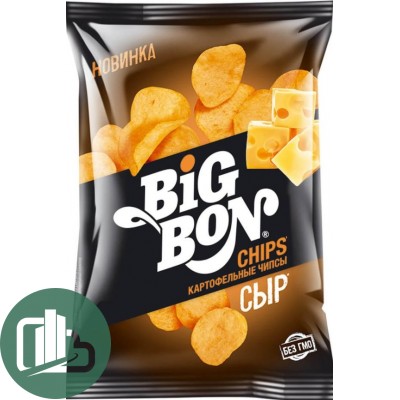 Чипсы BIGBON Сыр 75гр 1/12