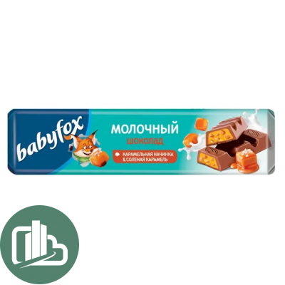 Яшкино батончик молочный BabyFOX 45гр 1/30 КАРАМЕЛЬ