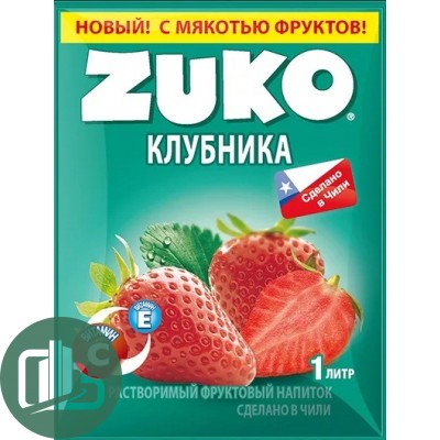 ZUKO растворимый напиток клубника 25гр 1/12 (8)