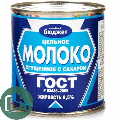 ГЛАВПРОДУКТ Сгущеное молоко 370гр СЕМЕЙНЫЙ БЮДЖЕТ ж/б 1/20