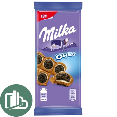 Милка 92гр. Oreo со вкусом ванили 1/16 