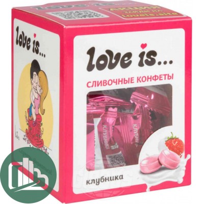 Жевательные конфеты Love is асс. Клубника 105г 1/24