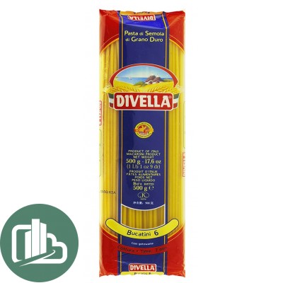 Divella букатини 500гр 1/12 N6E