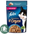 FELIX 75г в соусе Sensations 1/26 Треска с томатами