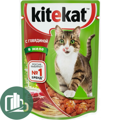 Китекат в желе 85гр Говядина 1/28