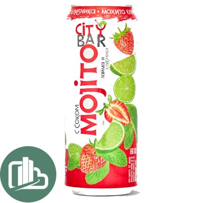 Мохито Сити Бар 0,45л Клубника 1/12