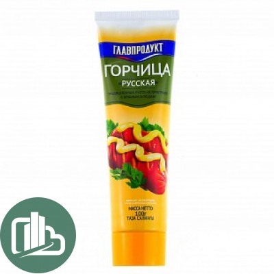 Горчица в тубе русская главпродукт 100гр 1/12