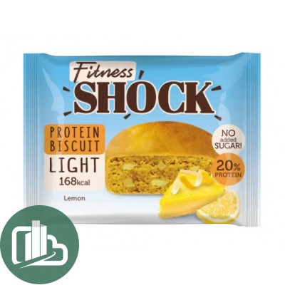 Брауни FitnesSHOCK бисквит лимон  40гр 1/10
