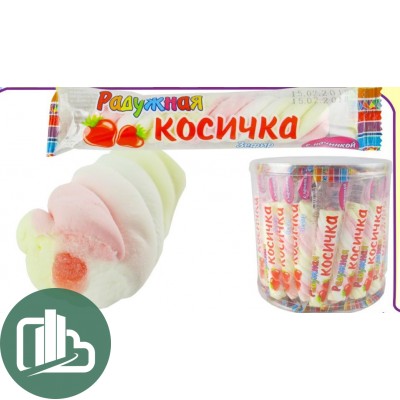 ВК Зефир 12гр Радужная косичка со вкусом клубники 1/50 (6)