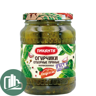 Пиканта Огурчики маринованные 460гр 1/6
