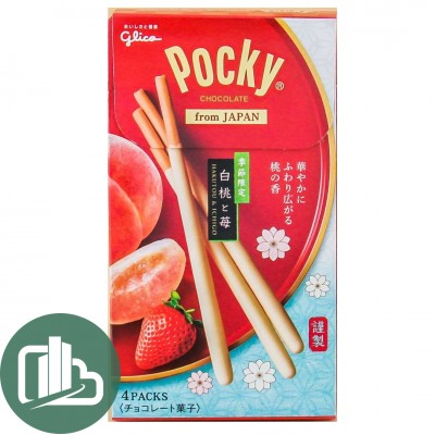 Палочки шок. Pocky Клубника и Персик 78,4гр 1/10