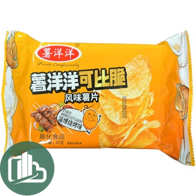 Чипсы Shu Yangyang 30гр Crispy барбекю 1/20 (10)