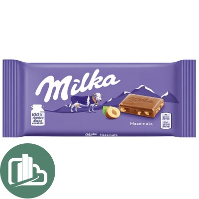 Милка  90гр Фундук Дробленый 1/24 (Импорт)