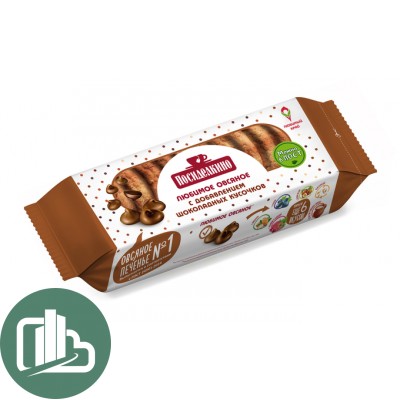 Посиделкино печенье Овсяное с доб.шок.кусочков 250гр 1/10