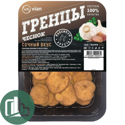 VIAN Гренцы 100гр Чеснок 1/20