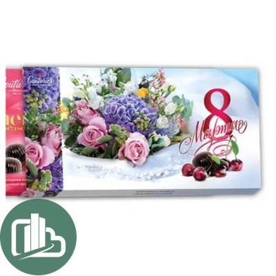 Кутюрье Конфеты 8 МАРТА БУКЕТ CHERRY SEASON Вишнёвая 210гр 1/9