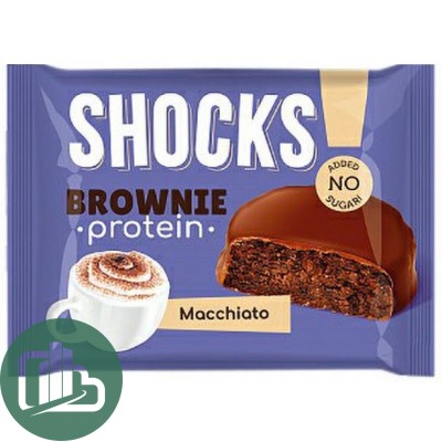 Протеиновый батончик Shok 50гр Брауни Кофе с Молоком 1/10