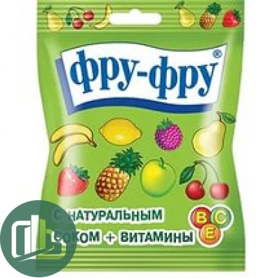 Фру-фру мармелад нат.сок 30гр. 1/24 (8) (зеленый) 
