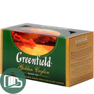 Гринфилд чай 25 пак Золотой Цейлон (Голден Цейлон Golden Ceylon) 1/10 черный